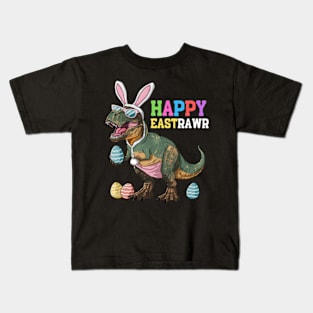 Happy Eastrawr T Rex Easter Bunny Dinosaur Eggs Boys Kids Kids T-Shirt